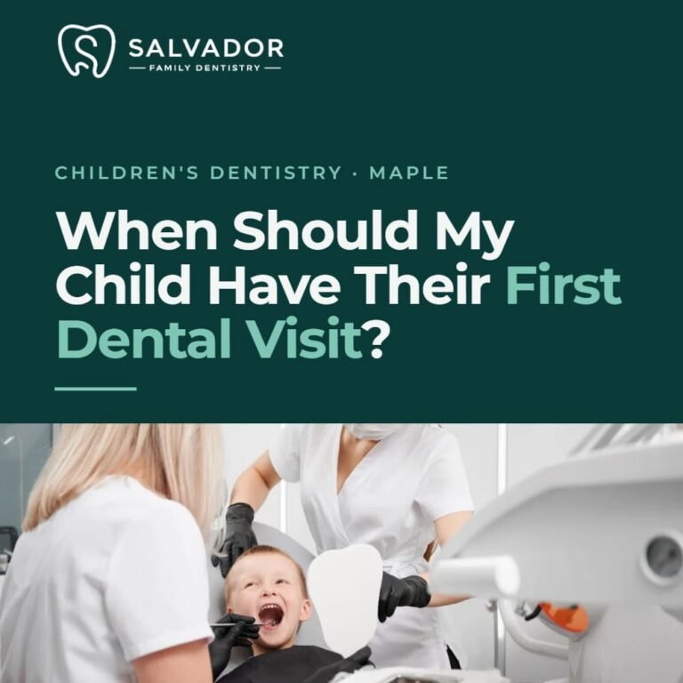 a happy child visiting a dentist